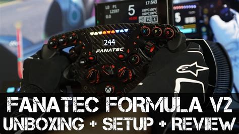 FANATEC ClubSport Formula V2 Wheel Unboxing Setup Testing Review