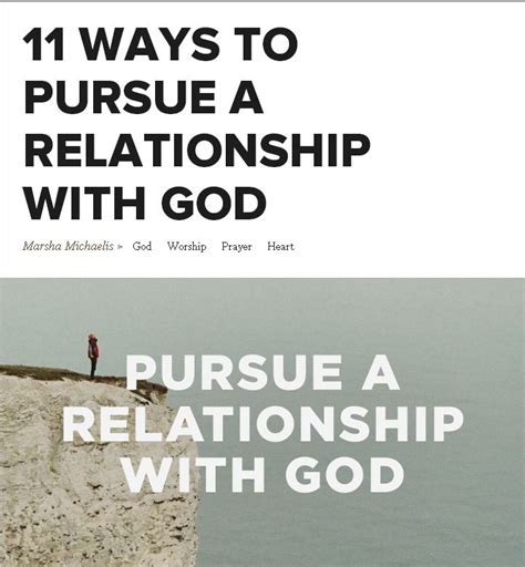 11 Ways To Pursue A Relationship With God The Great I Am Walk By Faith