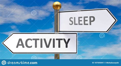 Activity And Sleep In Balance Pictured As Words Activity Sleep And