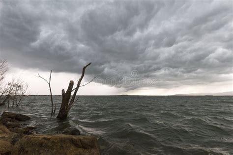 Storm At The Lake Stock Photo Image Of Clouds Lago 97553520
