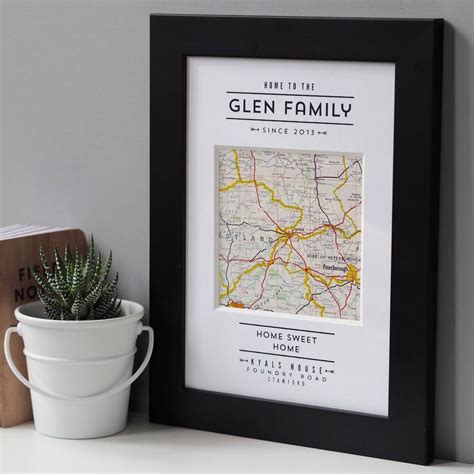 Personalised Single Map New Home Art In 2021 Map Ts Personalized