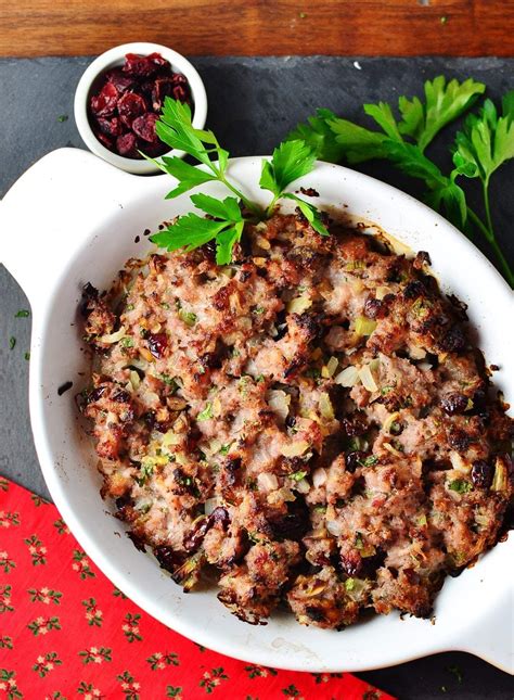 Christmas Stuffing Casserole Cranberries And Chestnuts Stuffing Recipes