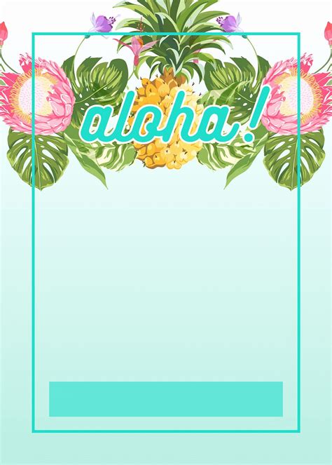 Free Printable Hawaiian Invitations