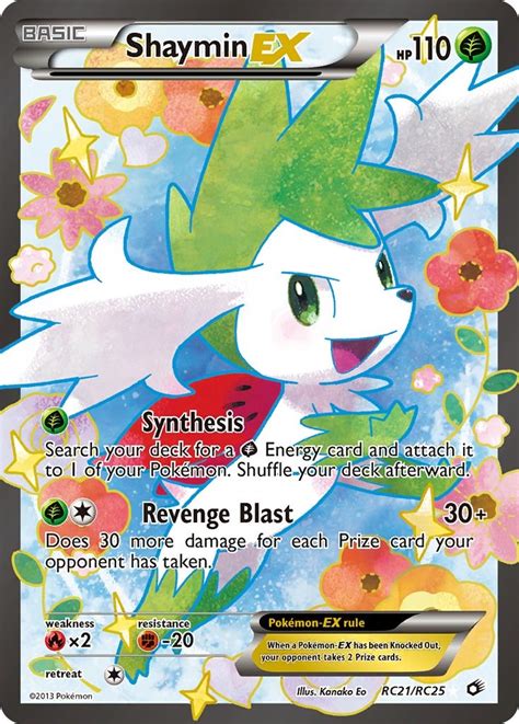 Pokemon Shaymin Ex Rc21rc25 Legendary Treasures Radiant Collection