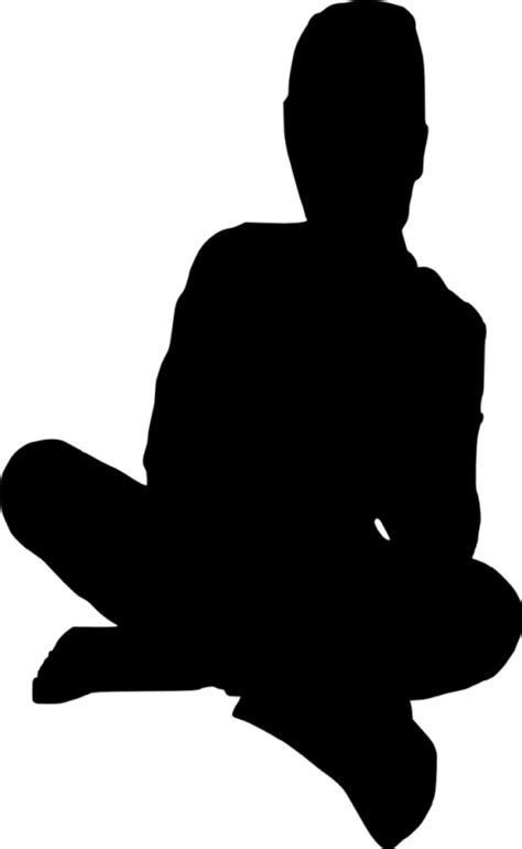 Silhouette Silhouette Sitting Png Download 481782 Free