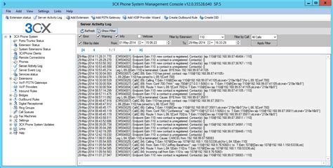 Using The 3cx Server Activity Log For Troubleshooting 3cx Pbx