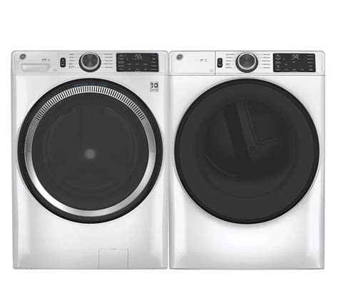 Ge Smart Front Load Washer And Electric Dryer Set In White The Home