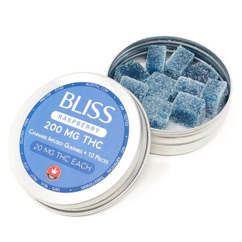 Bliss Edibles - Blue Raspberry Gummies - SimplyBudz