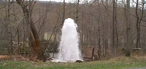Opening of the centralia, pa 48 year old time capsule, 2 years early, at wilburton no. Mine Geyser Near Centralia