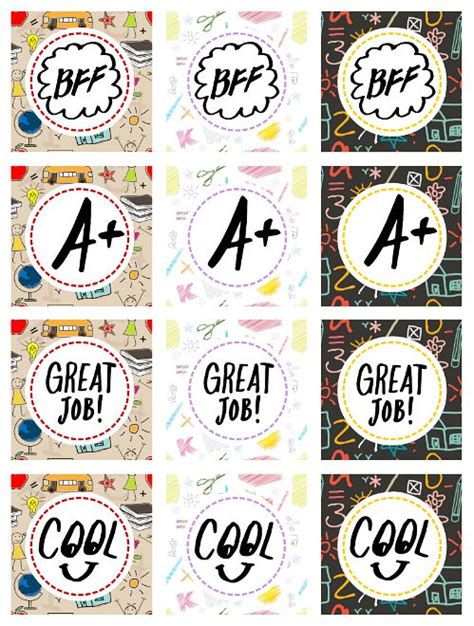 Free Printable Back To School Labels Pack