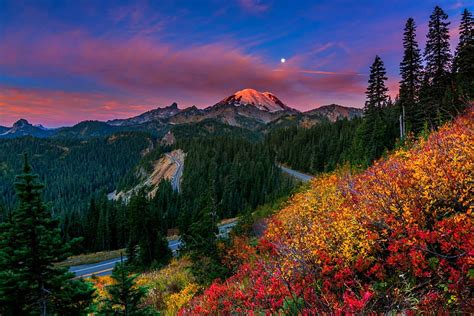 1920x1080px 1080p Free Download Mountain Sunset Forest Nature