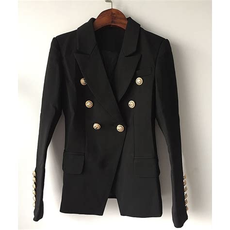 Womens Gold Buttons Double Breasted Blazer Latestblazer