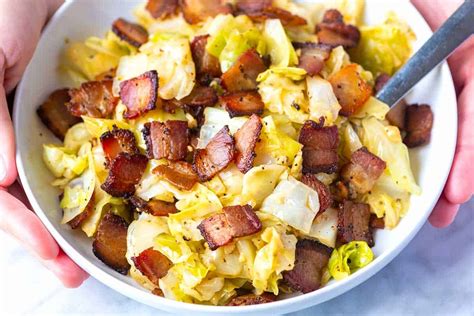 Drain bacon on paper towels, while cooking the cabbage. Seriously Good Bacon Fried Cabbage