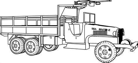 Army Car Coloring Pages - ColoringBay
