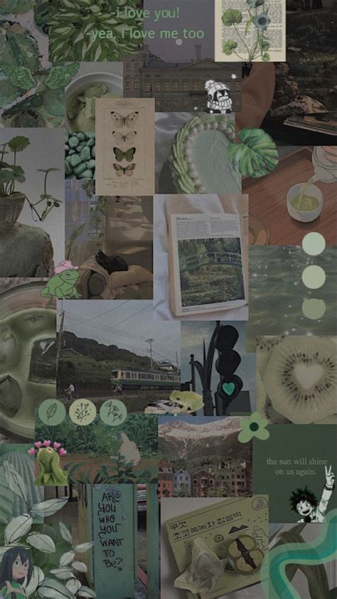 Sage Green Collage Wallpapers Wallpaper Cave