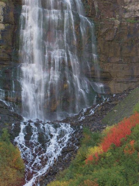 Bridal Veil Falls With Autumn Leaves Bridal Veil Falls Utah Hikes