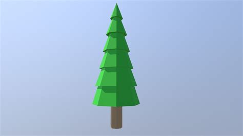 Low Poly Pine Tree 3d Model By Antoine Michaud Antoinemichaud