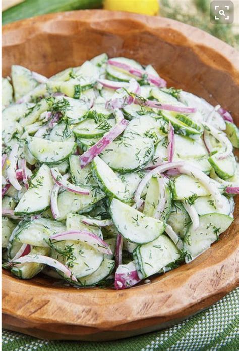 Creamy Cucumber Salad Summer Salad Recipes Cucumber Recipes