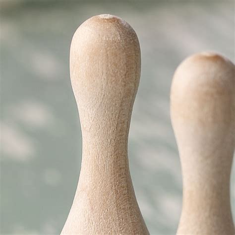 Small Unfinished Wood Bowling Pins Wood Miniatures Unfinished Wood