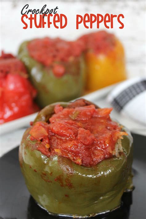 Easy Crock Pot Stuffed Peppers