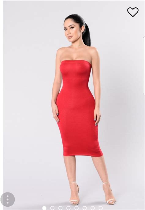 Vestido Strapless Rojo Midi 55000 En Mercado Libre
