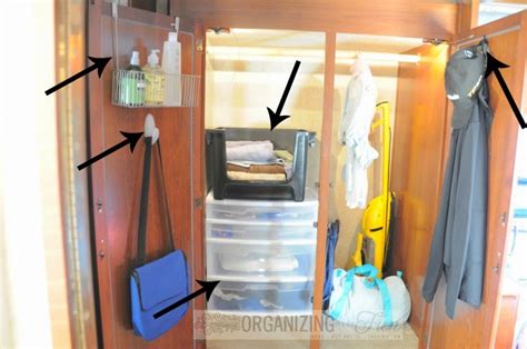 If a closet organizer feels like too big a step towards tidy living, start by organizing your home and decluttering your stuff with smaller products. Small Space Organizing - RV storage | Organizing Made Fun ...