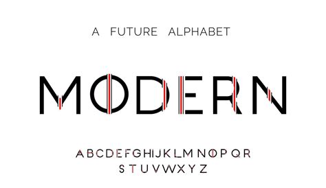 Modern Abstract Alphabet Fonts Typography Technology Electronic