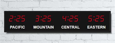 Time Zone Clocks And Led Digital Wall Clocks From Digital Display Systems
