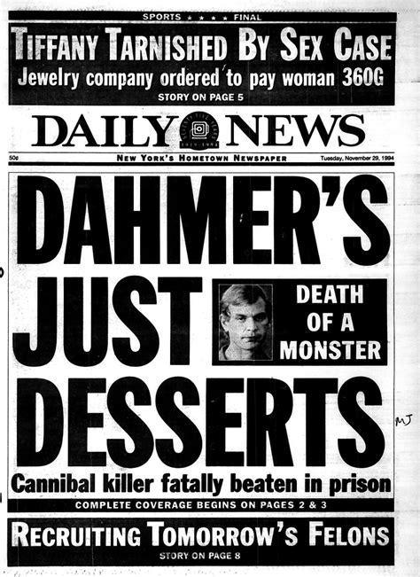 This Day In History Jeffrey Dahmer Murdered In Prison 1994 The