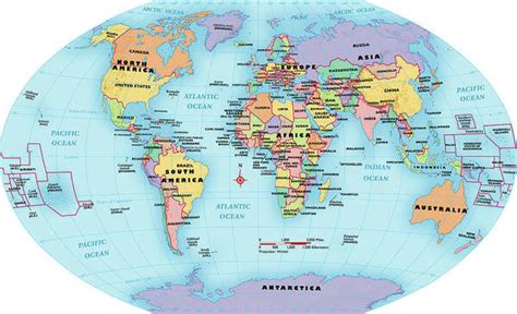 World Map Continent And Country Labels Poster By Globe Turner Llc