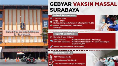 Gebyar Vaksin Massal Surabaya Stadion Tambaksari Surabaya Youtube