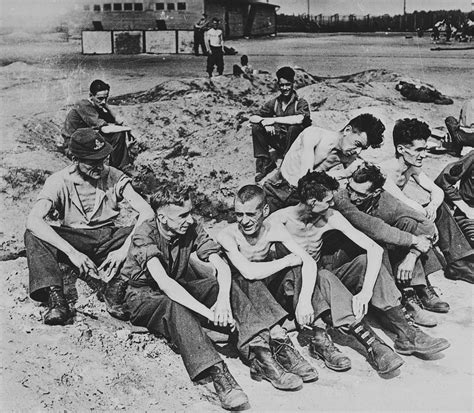 Newly Liberated British Pows Sit On The Grounds Of Stalag Xib Eleven B
