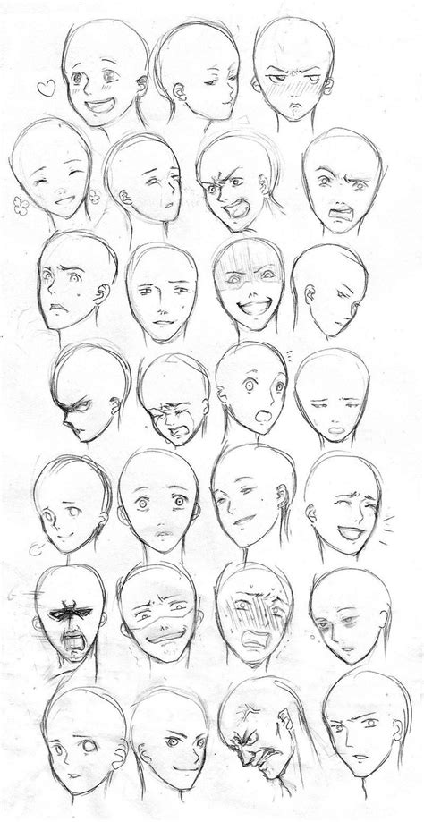 Facial Expressions I By Yuuyumori On Deviantart Drawing Face