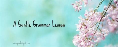 Train Up A Child Publishing A Gentle Grammar Lesson