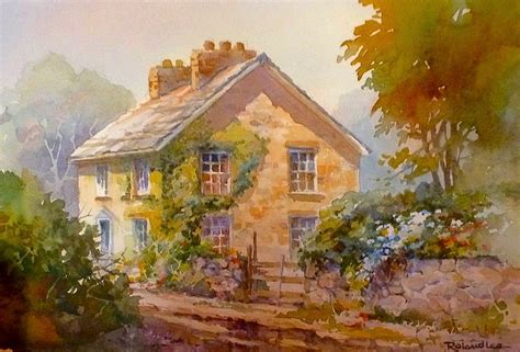 Roland Lee Travel Sketchbook Painting Stone Buildings And