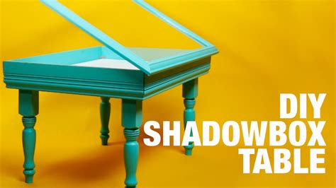 Learn how to build a simple shadow box, then. DIY Shadowbox Table - YouTube