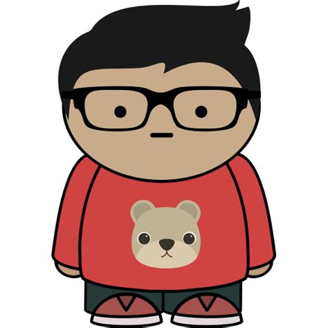 Boy With Glasses Free Svg