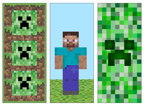 10 Best Free Printable Minecraft Creeper Bookmark