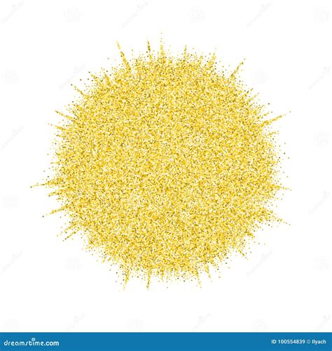 Gold Glitter Splash Or Golden Glittering Cicrle Splatter Texture Vector