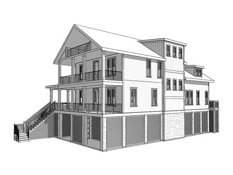 Fripp Inlet | Beach house plans, Elevated house plans ...