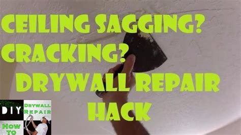 This video was created as a resource to help new. How to Fix Sagging Drywall Ceiling Crack Repair Trick ...