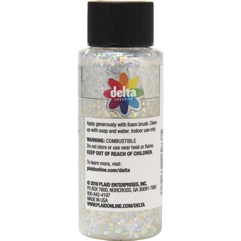 Shop Plaid Delta Ceramcoat Glitter Explosion Clear Hologram 2 Oz