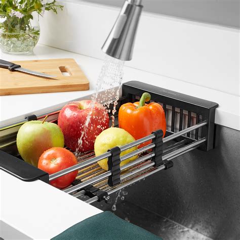 Miligore Expandable Over The Sink Dish Drying Rack Stainless Steel