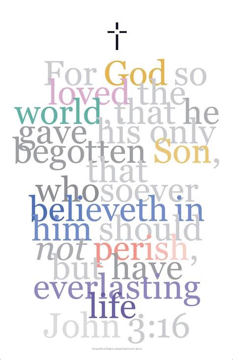 Biblical Poster 4 John 316 For God So Loved Bible Quotes