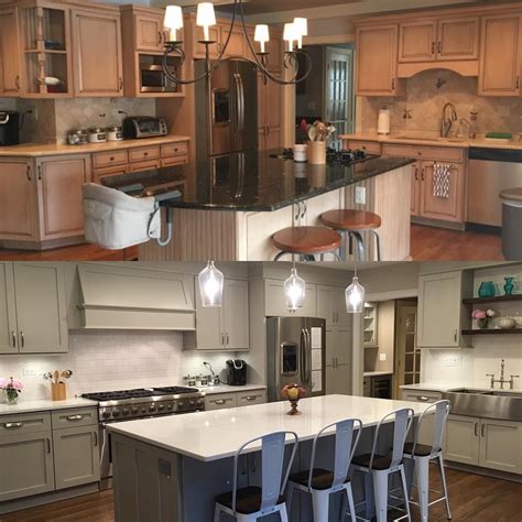 Maybe you would like to learn more about one of these? Before and after of our #kitchenremodel #modernkitchen # ...
