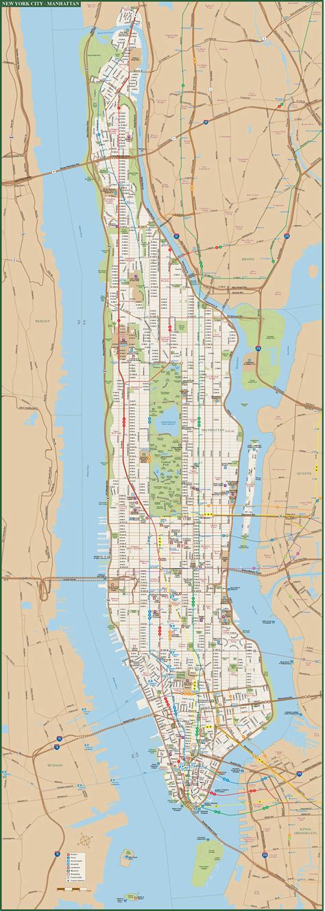 New York Manhattan Vector Map Modern Atlas Aipdf Boundless Maps