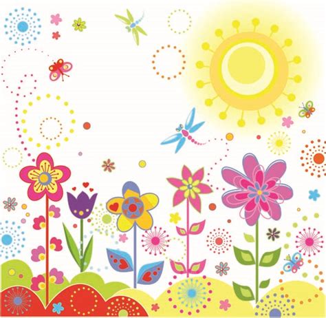 Lovely Flower Children Illustrator Vector Free Vector 4vector
