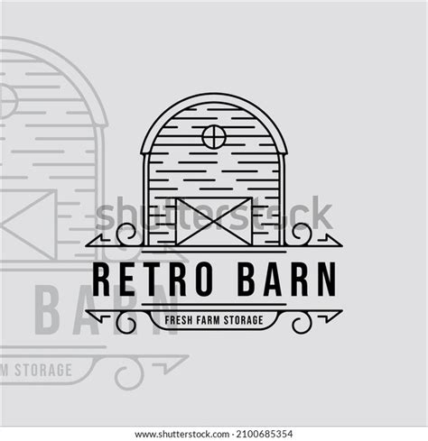 Retro Barn Farm Logo Vintage Vector Stock Vector Royalty Free
