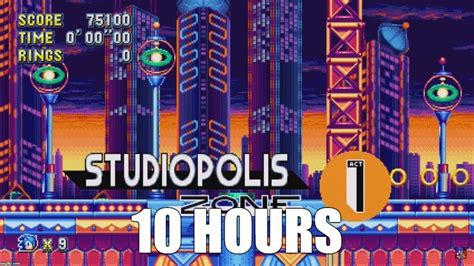 Sonic Mania Studiopolis Zone Act 1 Extended 10 Hours Youtube