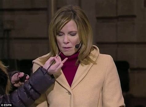 Not Ready For My Close Up Espns Hannah Storm Stiff Arms Her Makeup